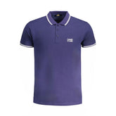 Cavalli Class Blue Cotton Polo Shirt -   -  Cavalli Class.